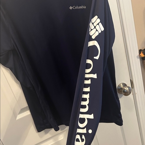 Columbia Men's Dark Blue Long Sleeve Shirt - Picture 3 of 4